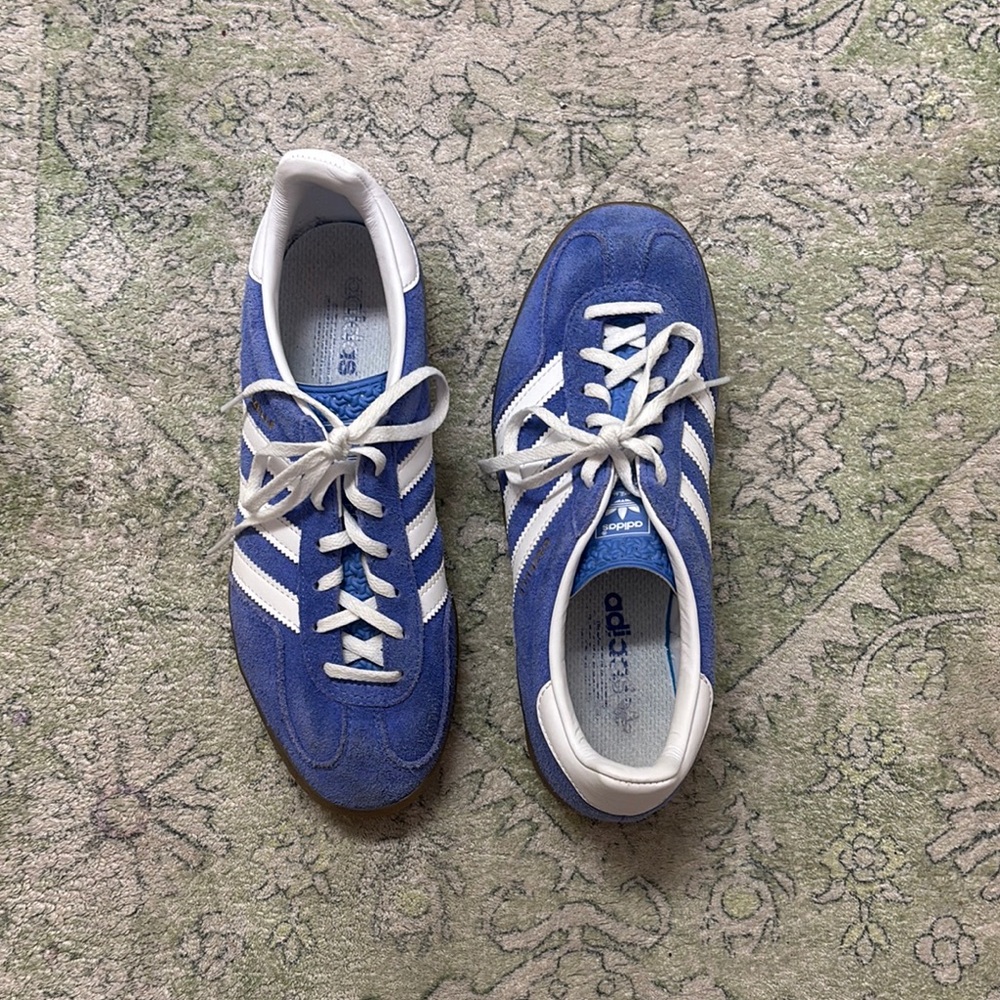 Adidas Blue and White Gazelles